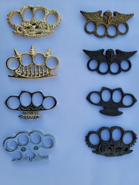 Solid Brass Spiked Knuckle Duster - Spiked Brass Knuckles - Fist